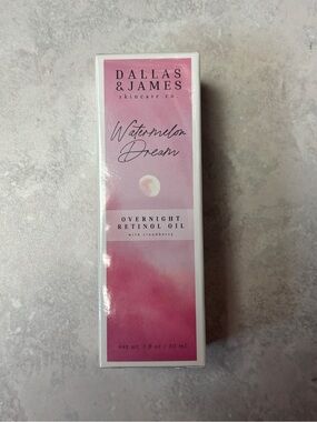 Dallas & James Watermelon Dream Overnight Retinol Oil 1 oz New Vegan Skincare